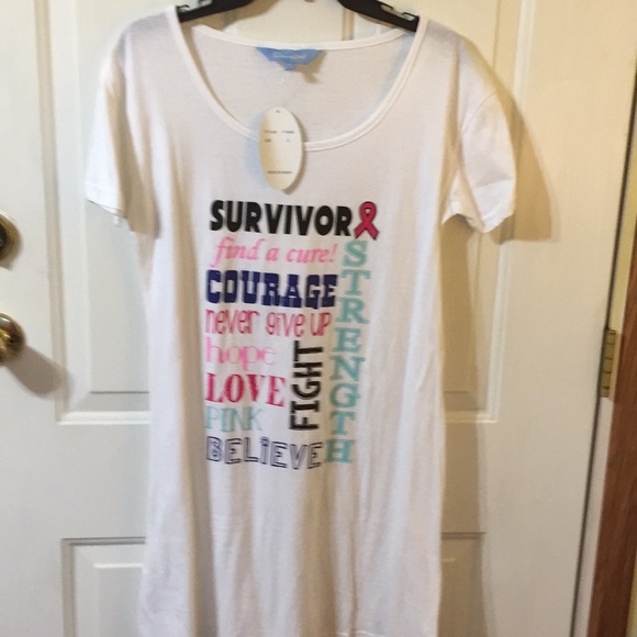 Other - Cancer Survivor Cotton Night Shirt Size Large NWT